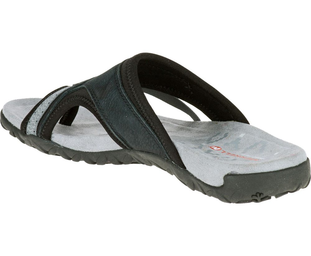 Merrell Sandals White/Black - Terran Post II - Womens 15SAHVZTB